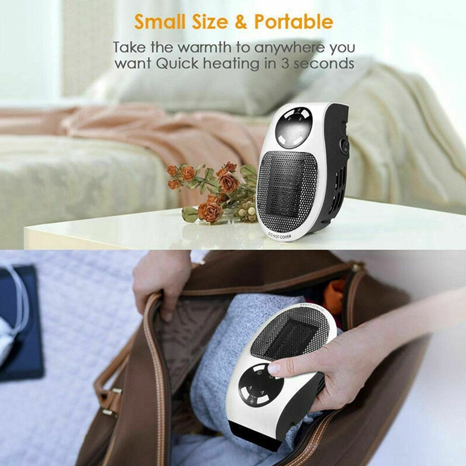 Mini Electric Space Heater – Quiet, Portable & Fast Heating