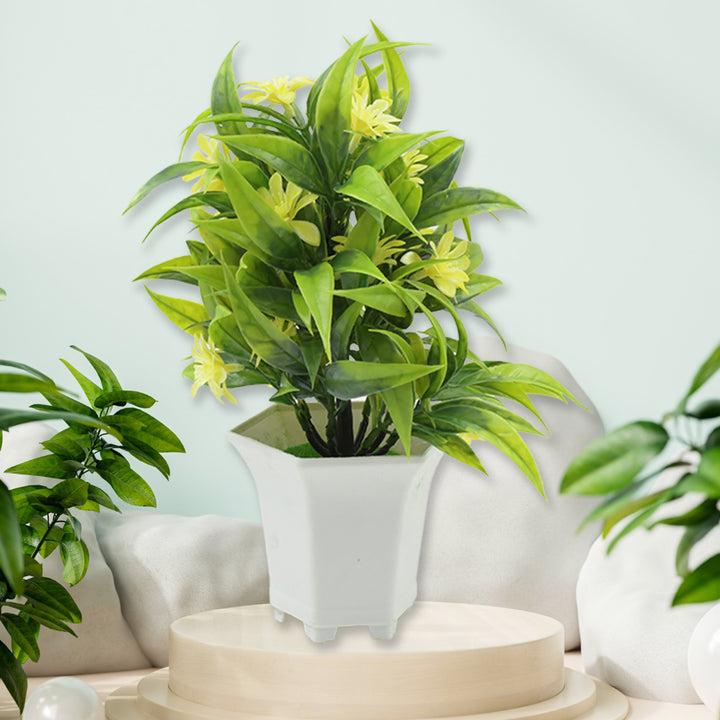 Wild Artificial Flower with Cute Pot – Home & Office Décor (1 Pc)