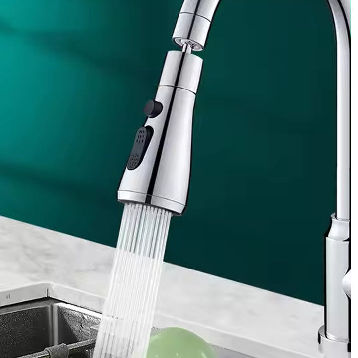 3-Function Pull-Down Kitchen Faucet with Sink Sprayer (1 Pc)