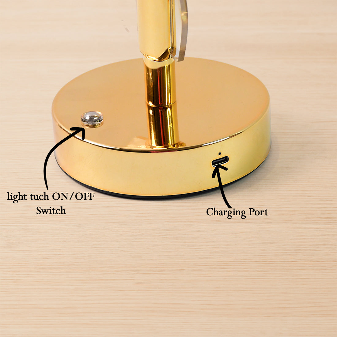 Luxury Golden Leaf Crystal Table Lamp – Elegant Home Lighting (1 Pc)