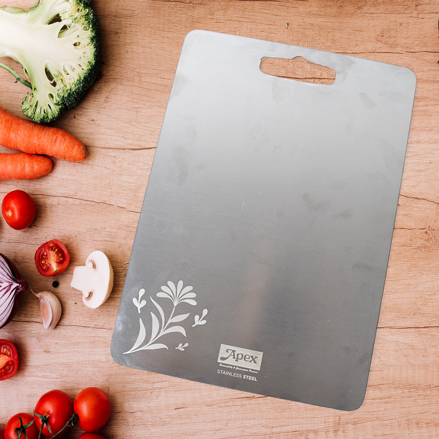 Apex Steel-X Stainless Steel Chopping Board – Medium Size