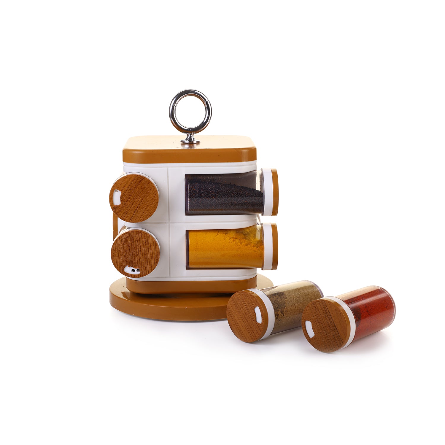 Ganesh Plastic Spice Rack Set – 8-Piece Storage Organizer