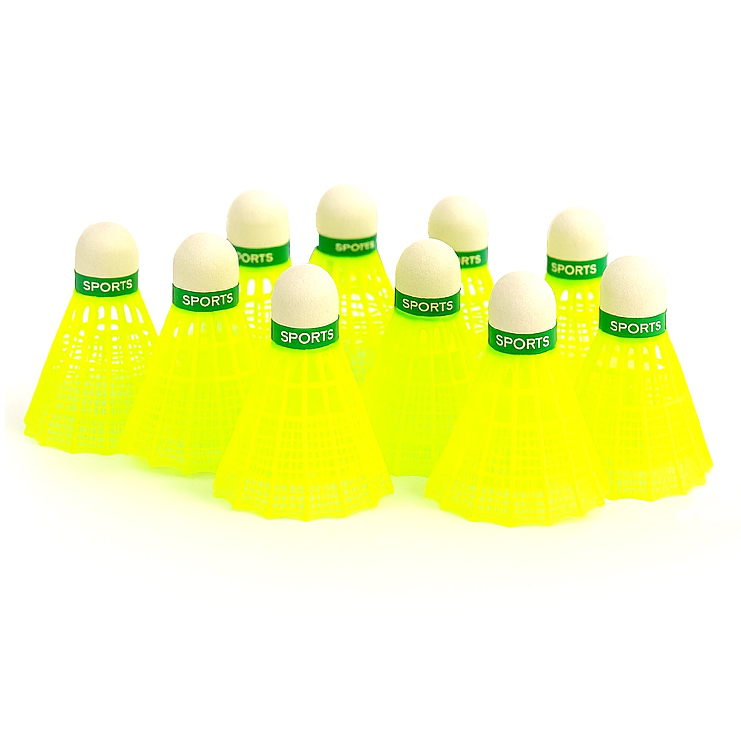 Knx Premium Plastic Badminton Shuttlecock Set (10 Pcs)