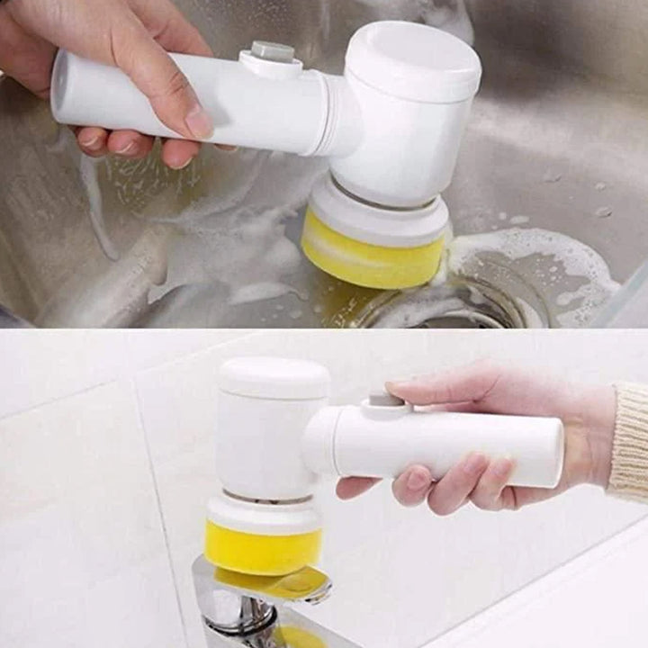 Electric Spin Scrubber – 5-in-1 Brush for Kitchen & Home Cleaning