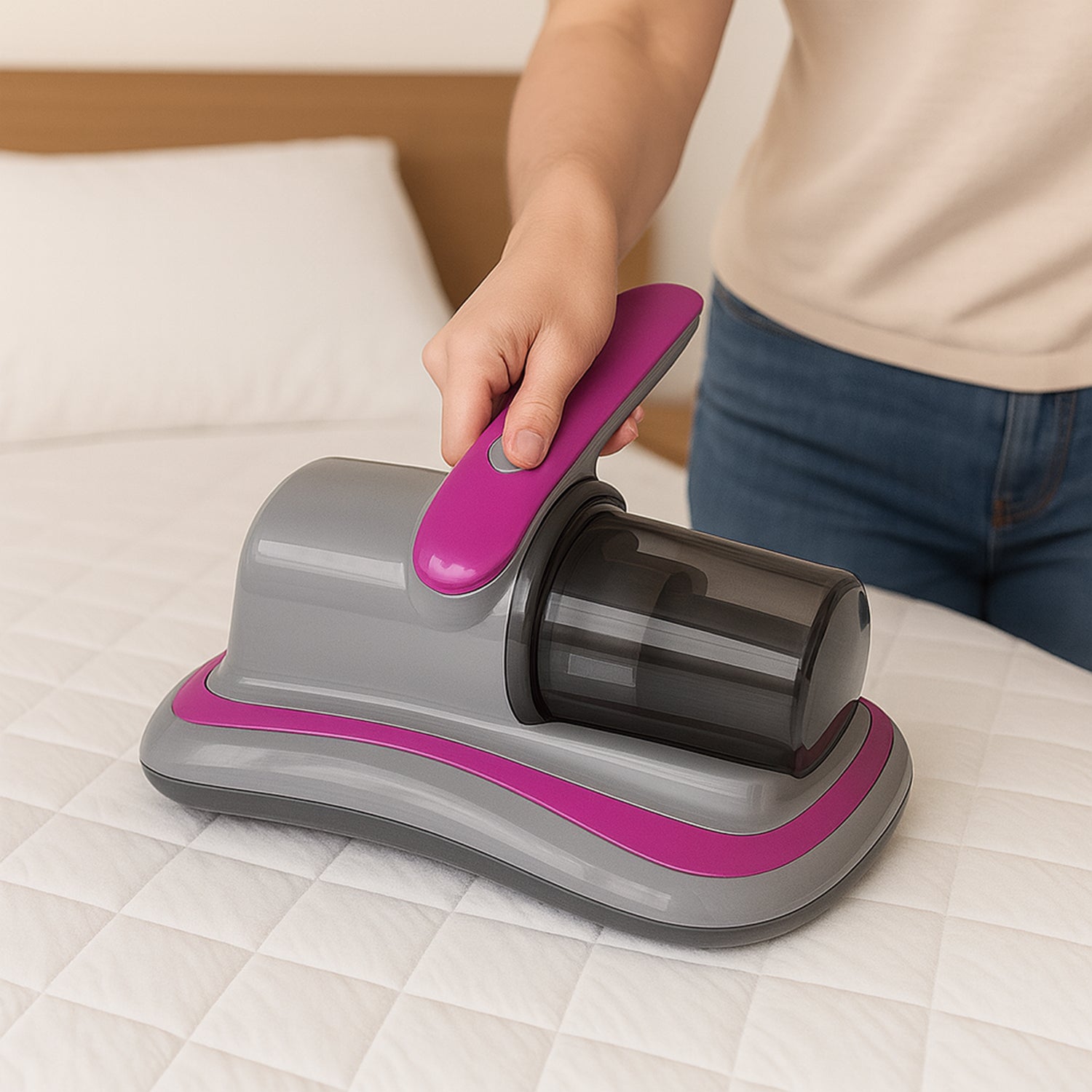 Powerful Suction Handheld Vacuum Cleaner - Cordless, Low Noise