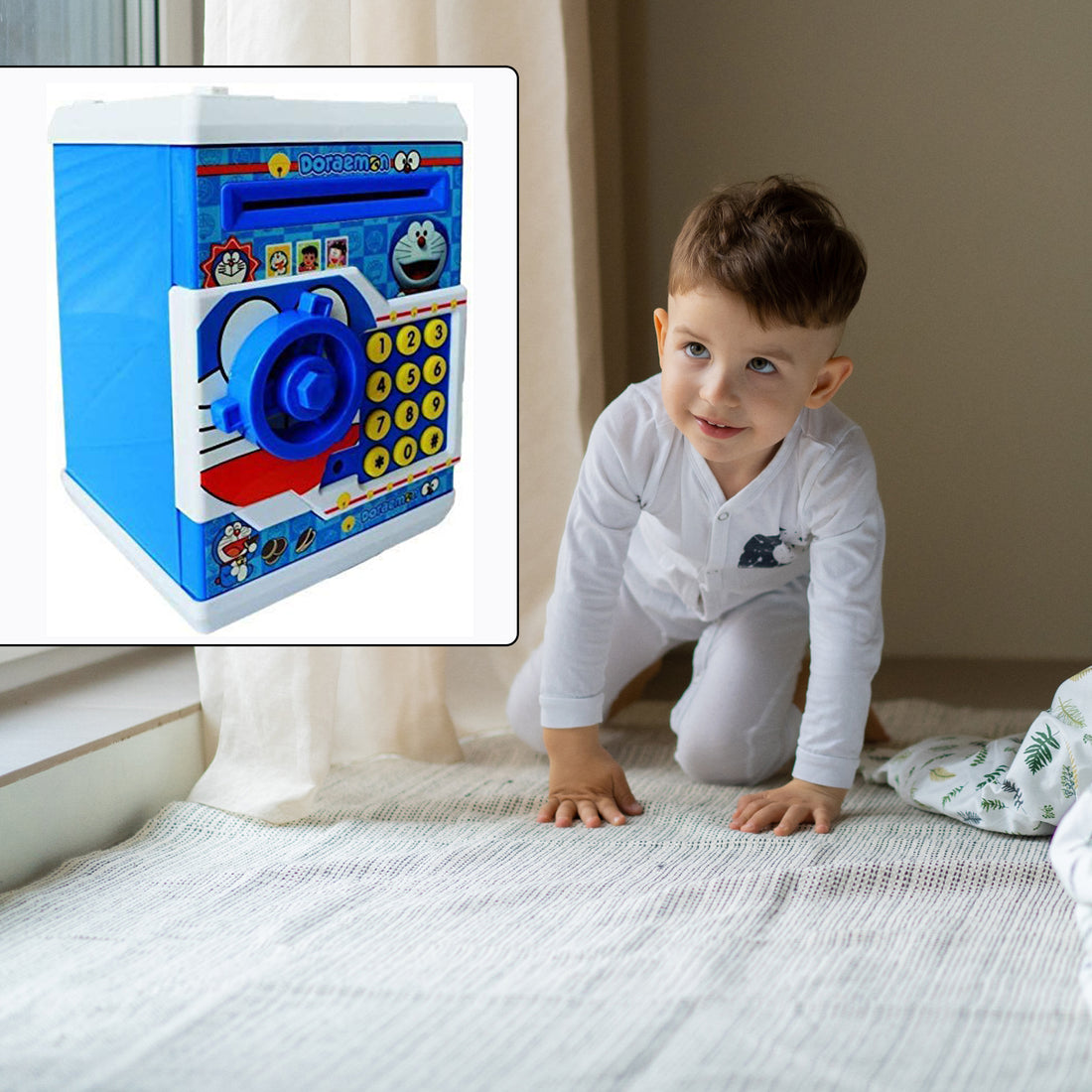 ATM Kids Piggy Bank with Electronic Lock – Cartoon Savings Bank with Password