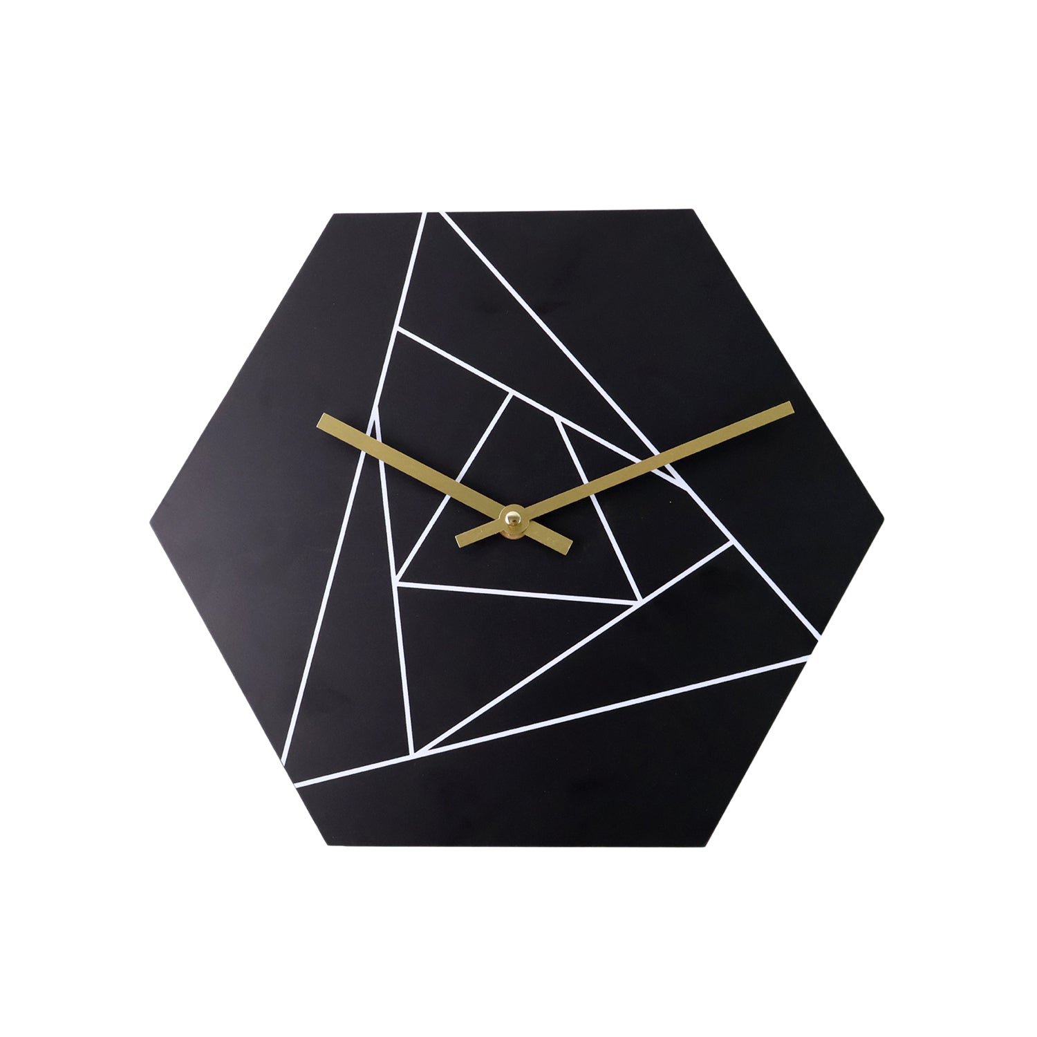 Modern Hexagon Geometric Wall Clock – Stylish Home Decor (1 Pc)