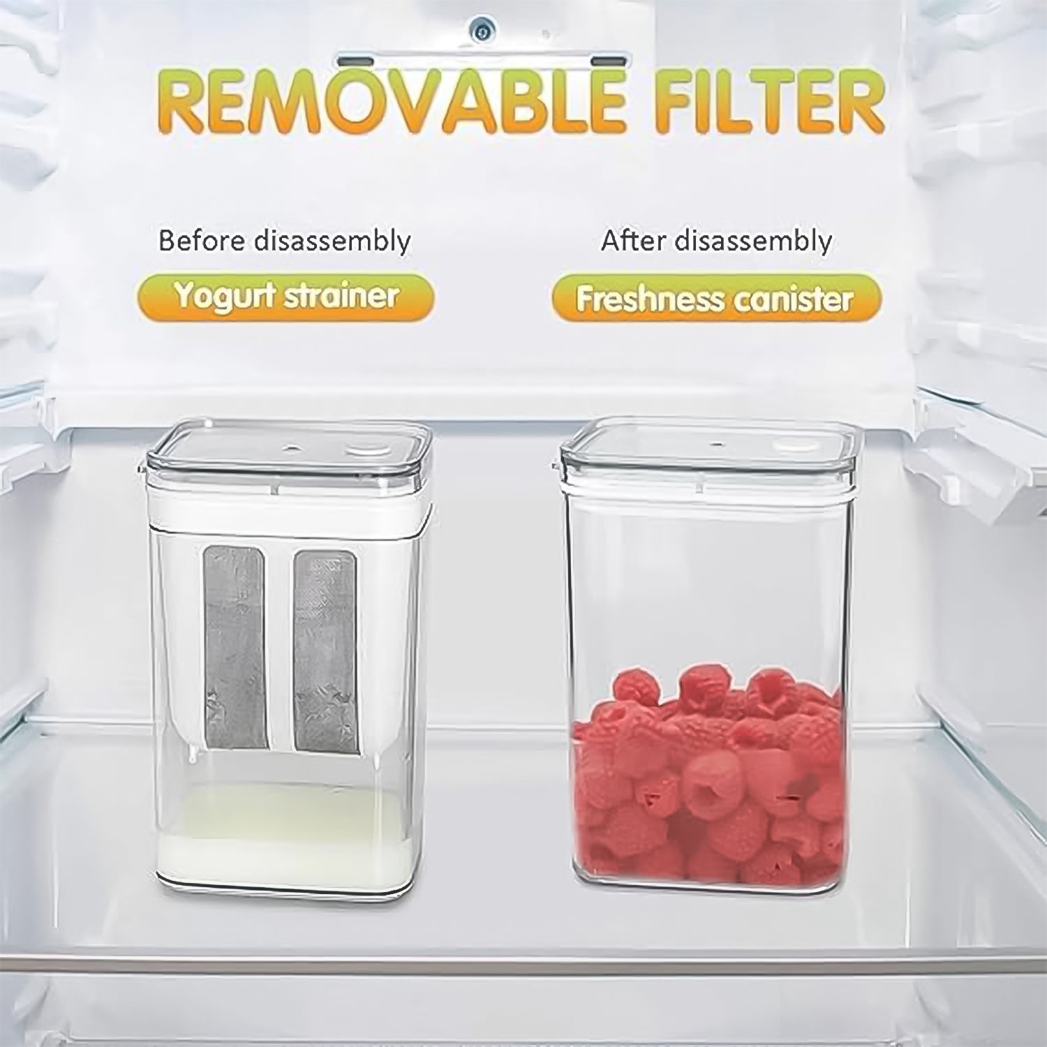 2-in-1 Multifunctional Yogurt Strainer with Storage Container – 1100ml