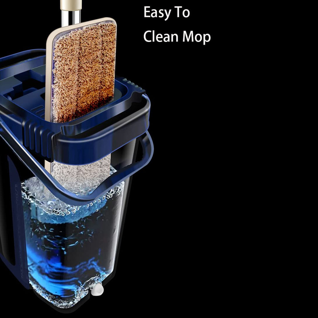 Scratch Cleaning Mop 2-in-1 Self-Cleaning Wash & Dry Flat Mop