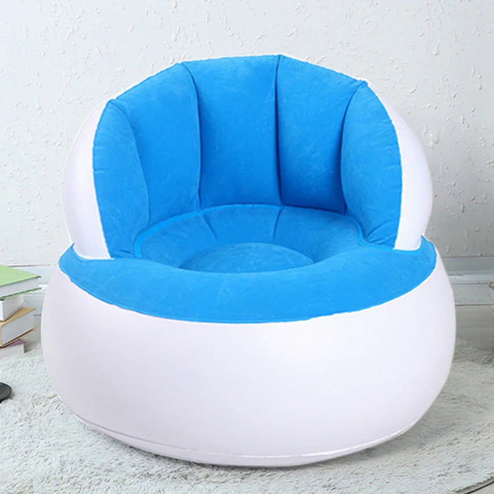 Kids Inflatable Sofa Chair with Backrest & Foot Pump (1 Set)