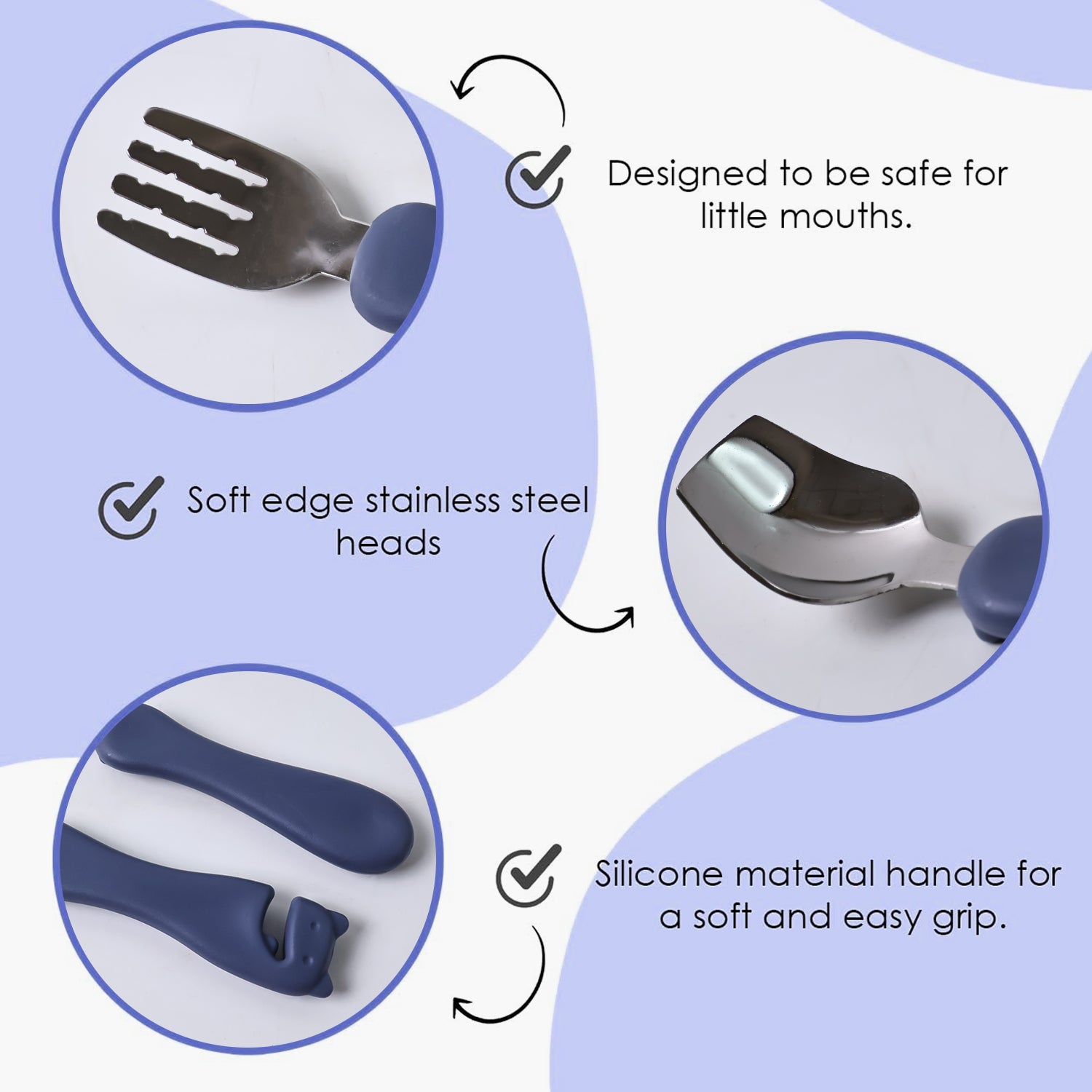 Supermom Stainless Steel Spoon & Fork Set – 2-Piece Foodie Essentials
