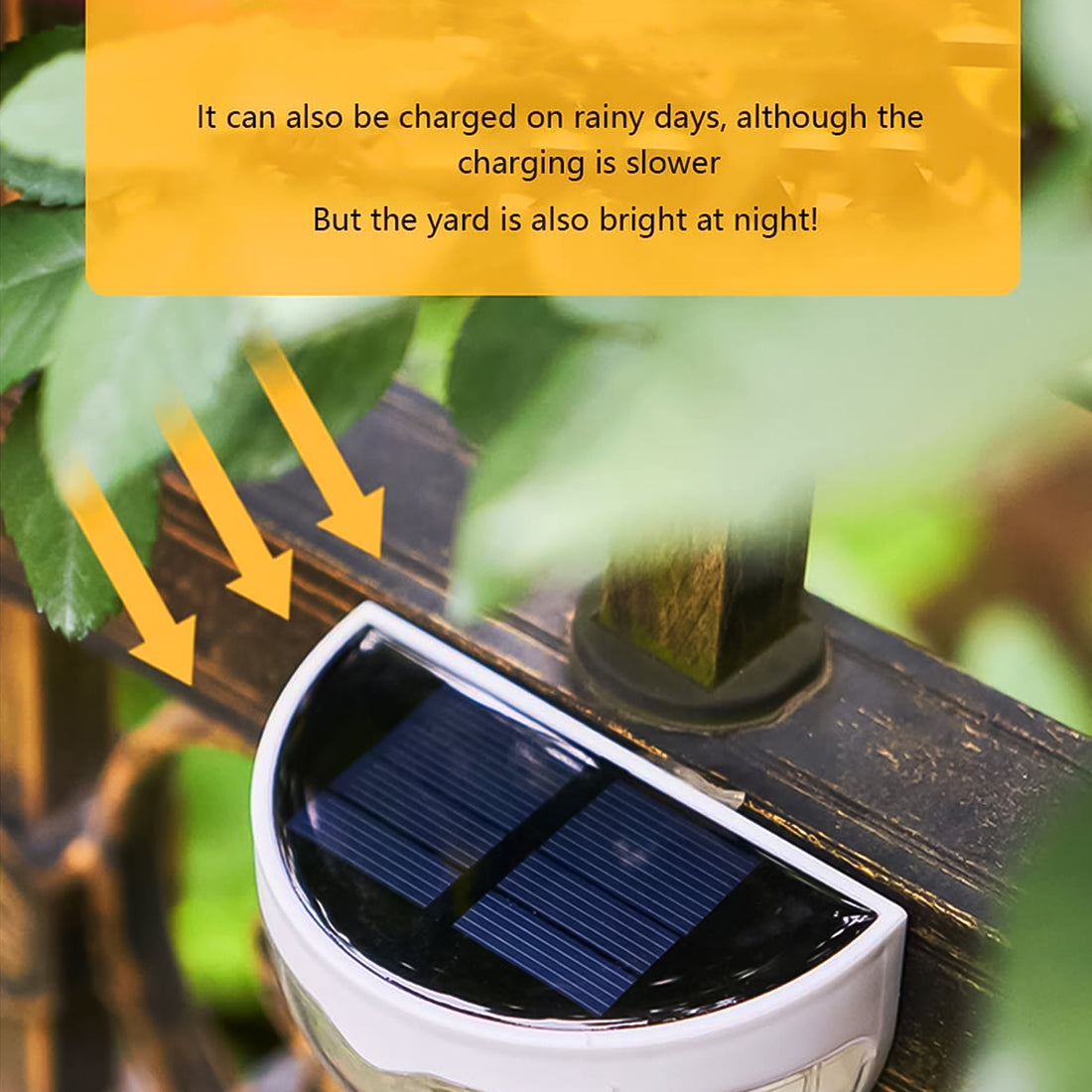 6 LED Solar Wall Mount Fence Lights with Honeycomb Shade Design – 2-Piece Set