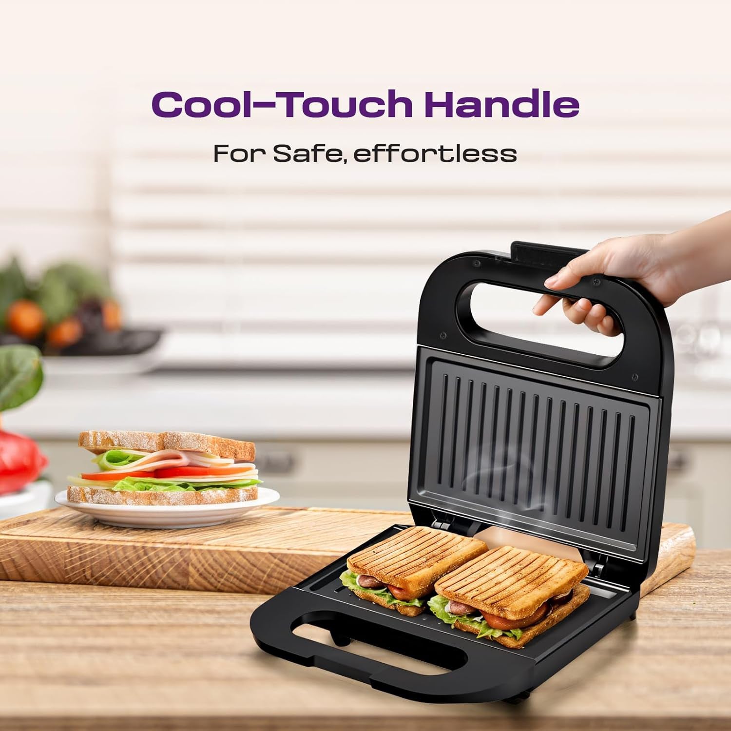 Orbit 800W Sandwich Toaster Maker – Quick & Easy Toasting (1 Pc)