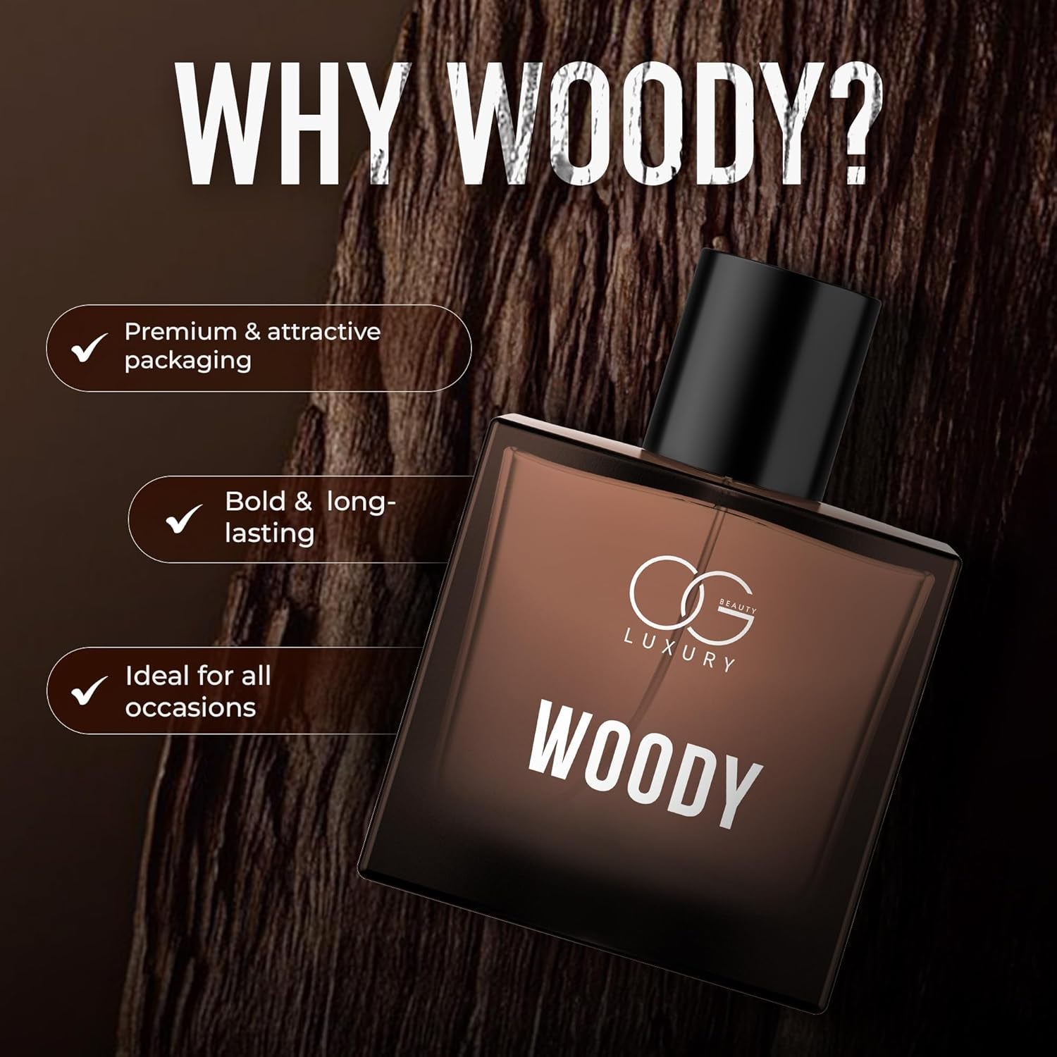 Luxury Woody Eau De Perfume – Elegant 50ml Fragrance