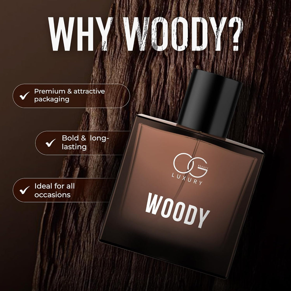 Luxury Woody Eau De Perfume – Elegant 50ml Fragrance