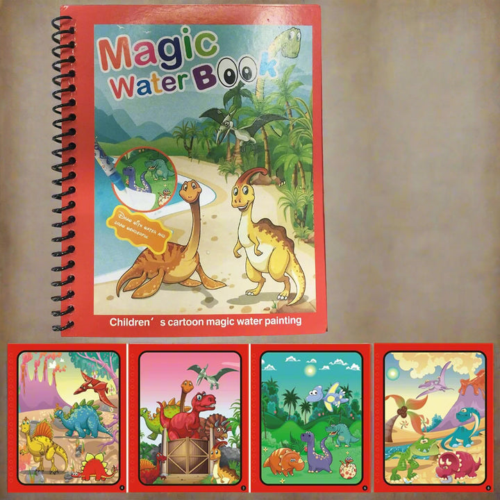 Magic Water Quick-Dry Coloring Book – Doodle & Paint with Magic Pen