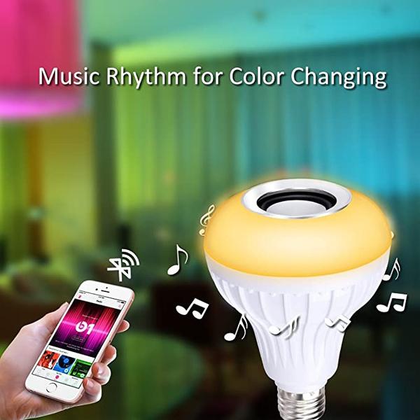 12W Wireless Bluetooth LED Bulb with Multicolor Music Sync & Remote