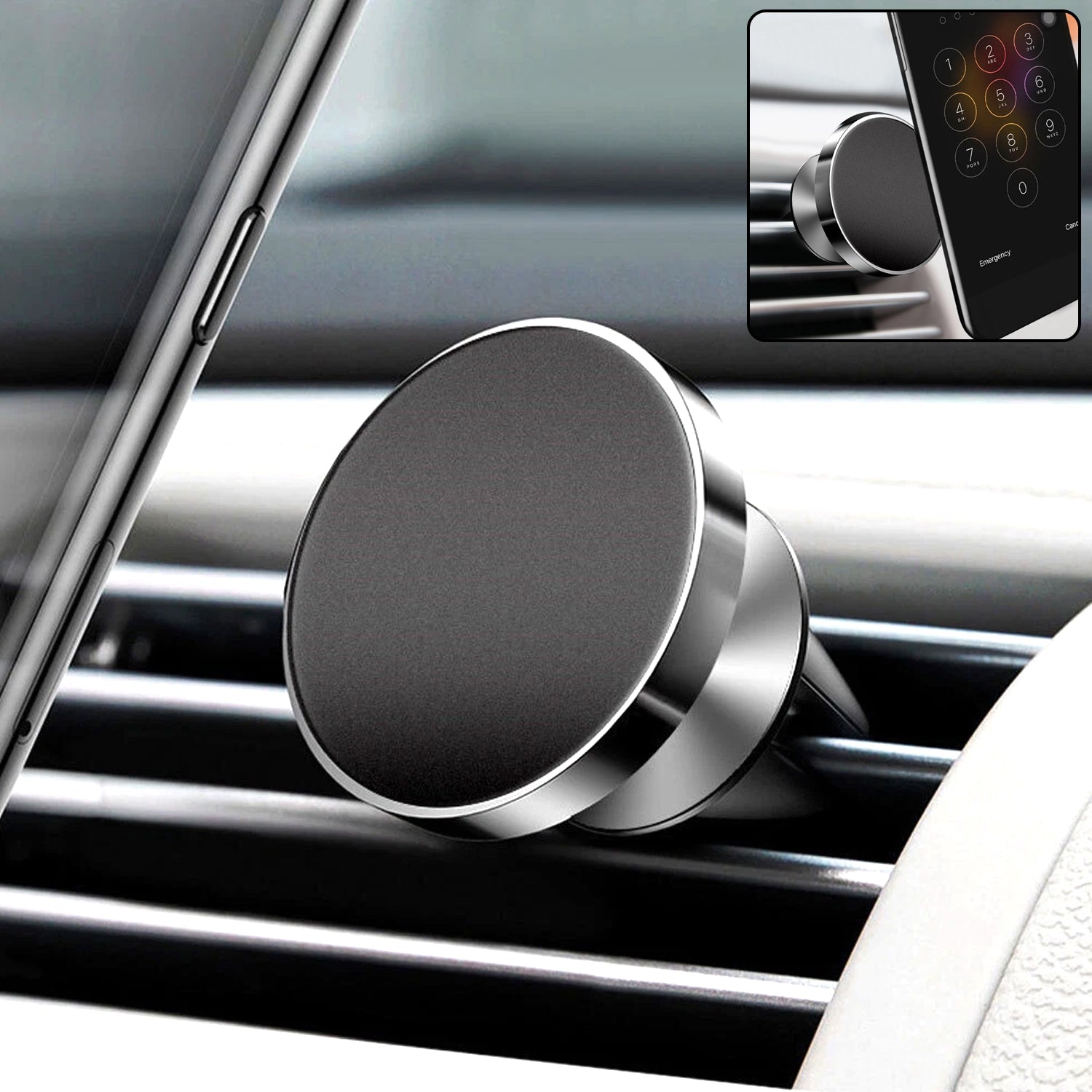 Rotating Magnetic Phone Holder Stand for Car & Desk (1 Pc)