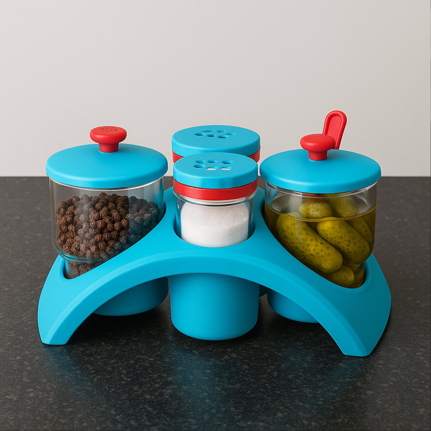 Supermom 4-Piece Pickle and Salt & Pepper Storage Set
