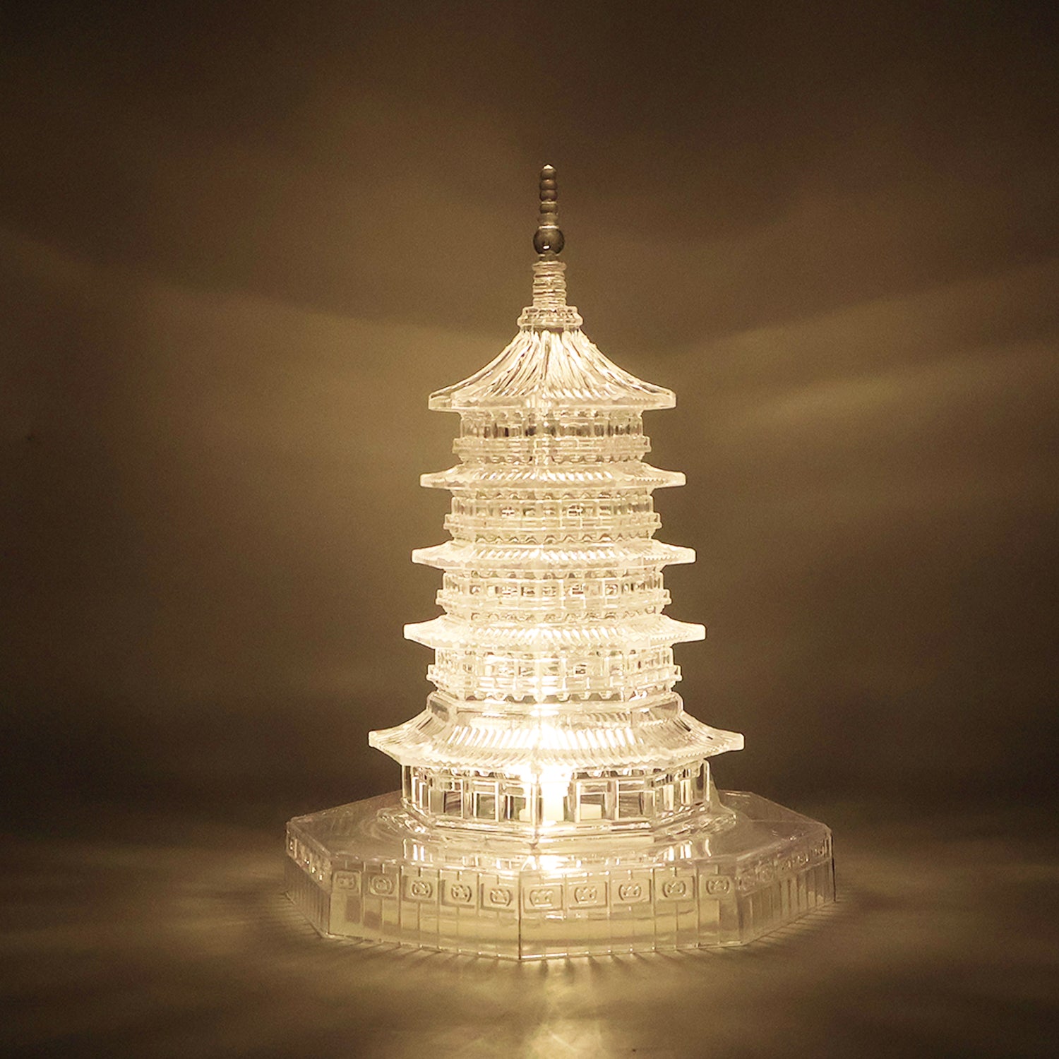 Premium LED Crystal Pagoda Light – Elegant Decorative Lamp (1 Pc)