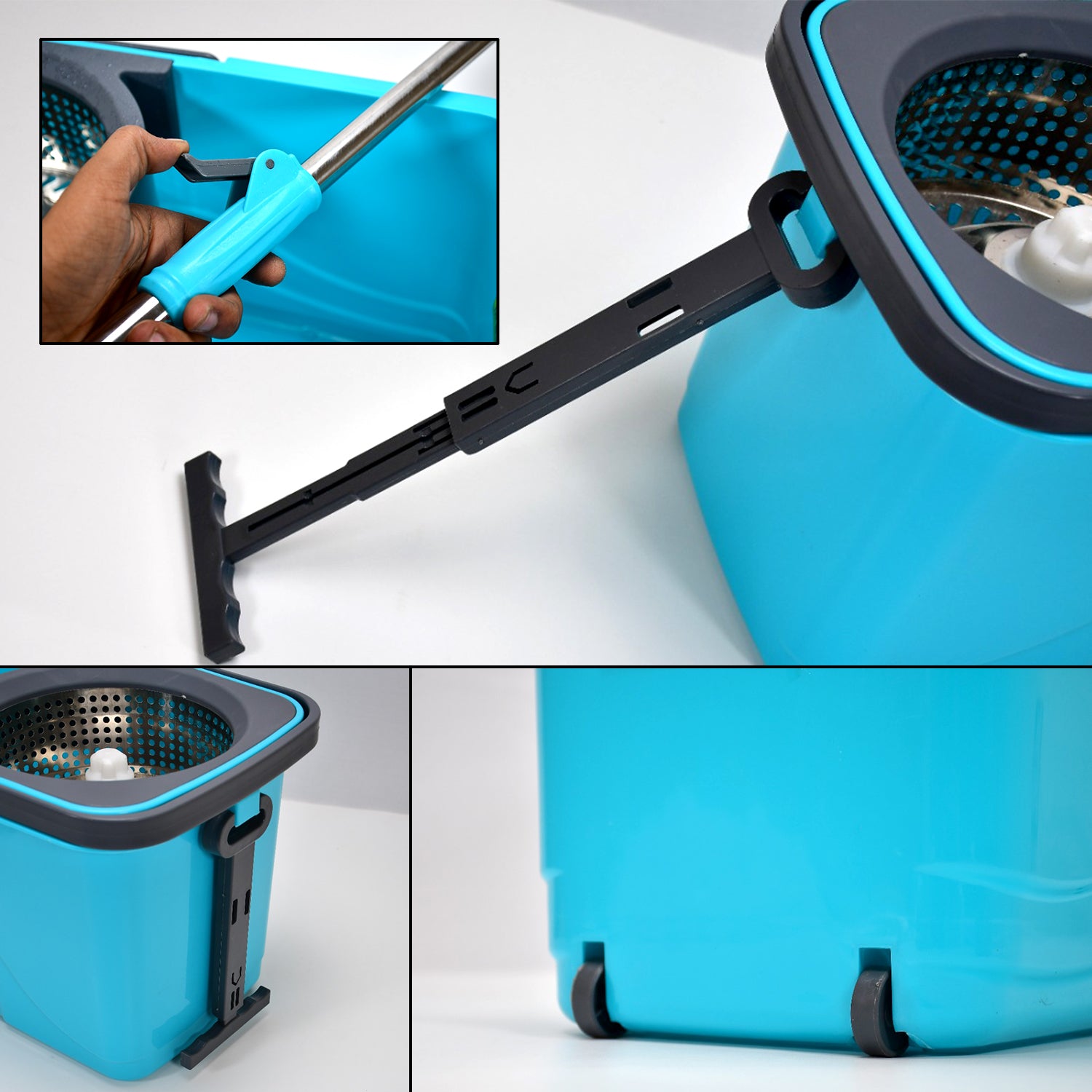 Quick Spin Mop with Plastic Bucket – Easy-Wheel Floor Cleaner