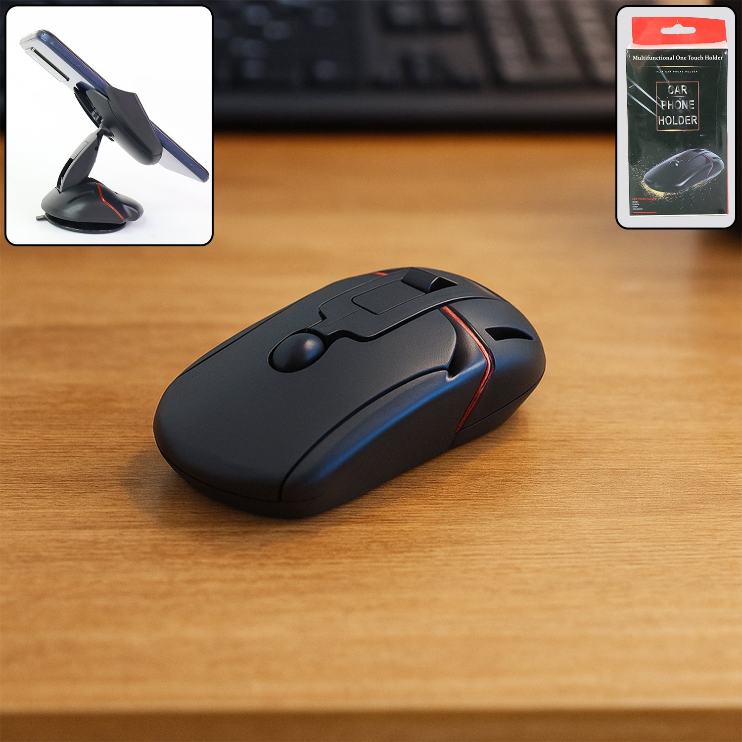 Mouse-Shaped Car Phone Holder – Multifunctional Mount (1 Pc)