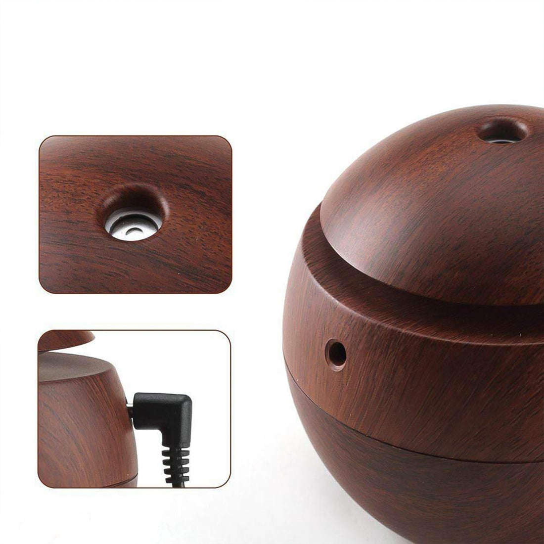 130ml USB Ultrasonic Aromatherapy Humidifier – Desktop Use (1 Pc)
