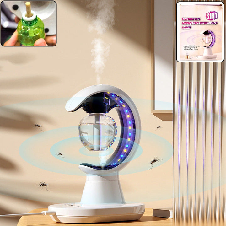 Multifunctional 3-in-1 LED Lamp, Humidifier & Repellent – 1 Pc