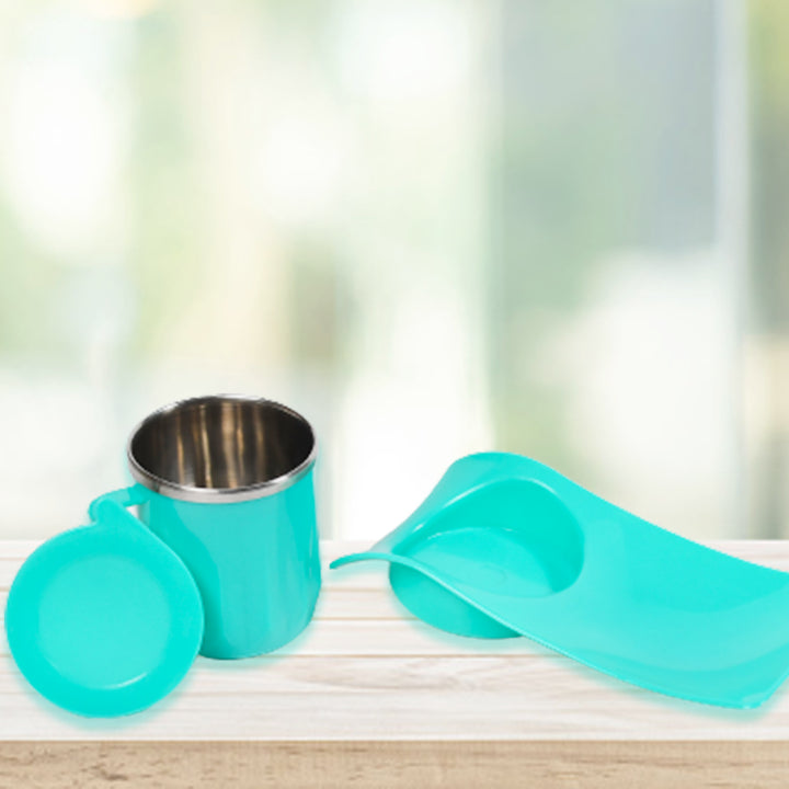 Kids Snack Tray with 350ml Steel Cup – Break Time Tray