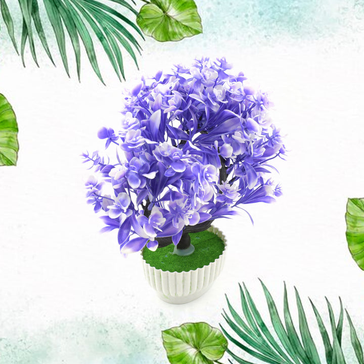 Wild Artificial Flower Plant with Cute Pot – Indoor Decor (1 Pc)
