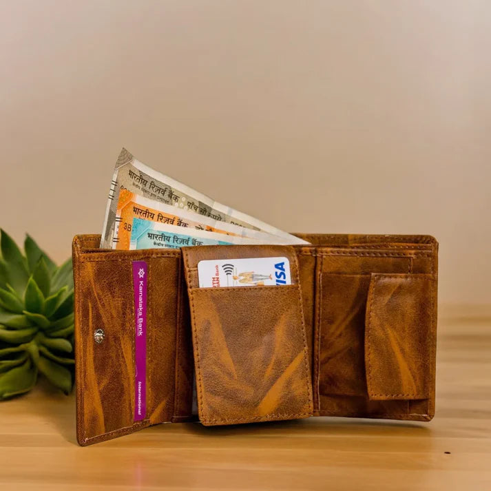 Trifold Men's Wallet – Stylish & Compact Leather Wallet for Men