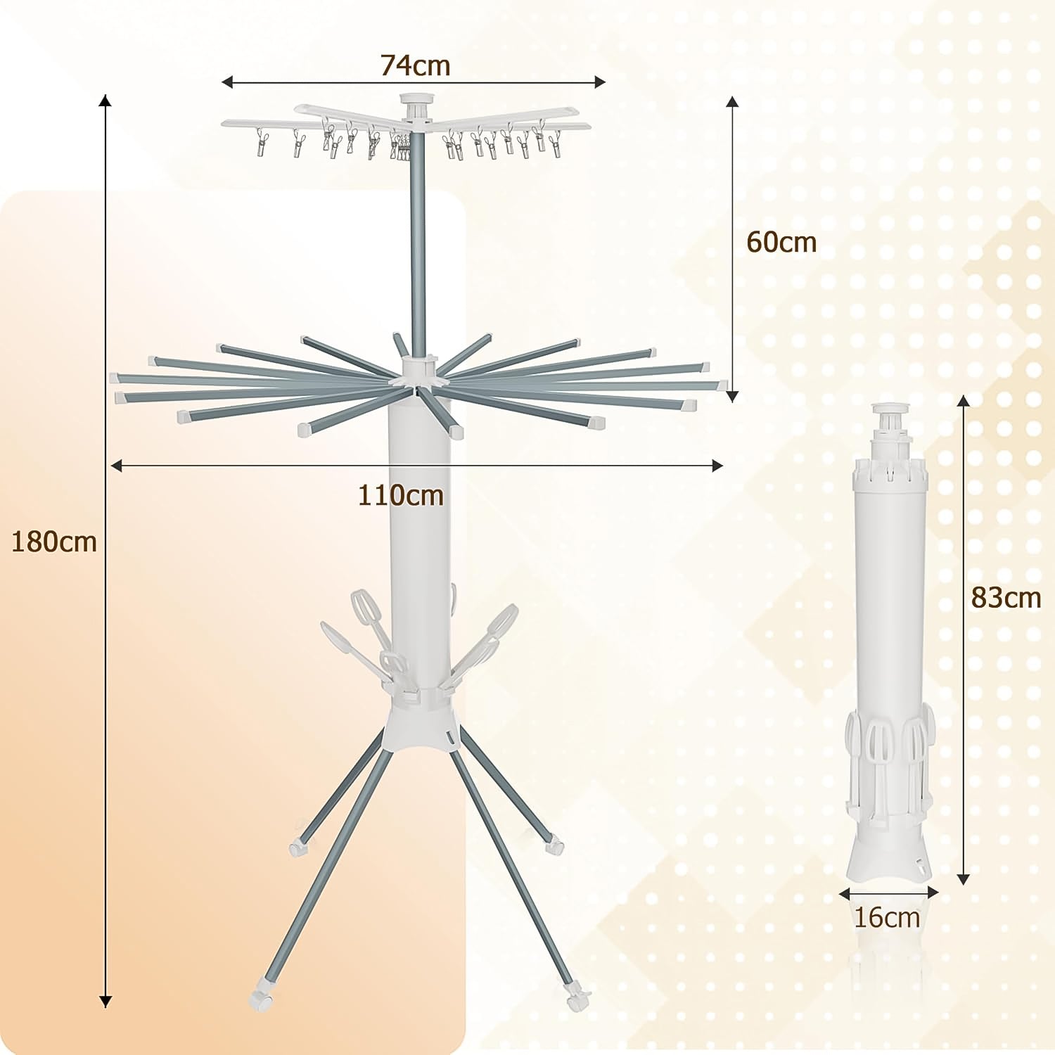 Multi-Layer Foldable Clothes Drying Rack Set - Space-Saving Design