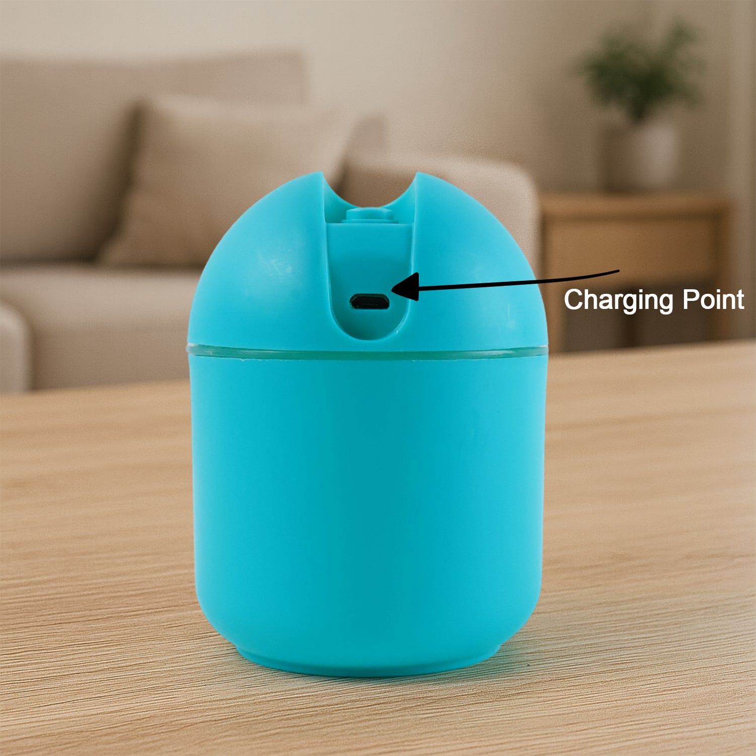Mini USB Air Humidifier for Home & Office – Blue (1 Pc)
