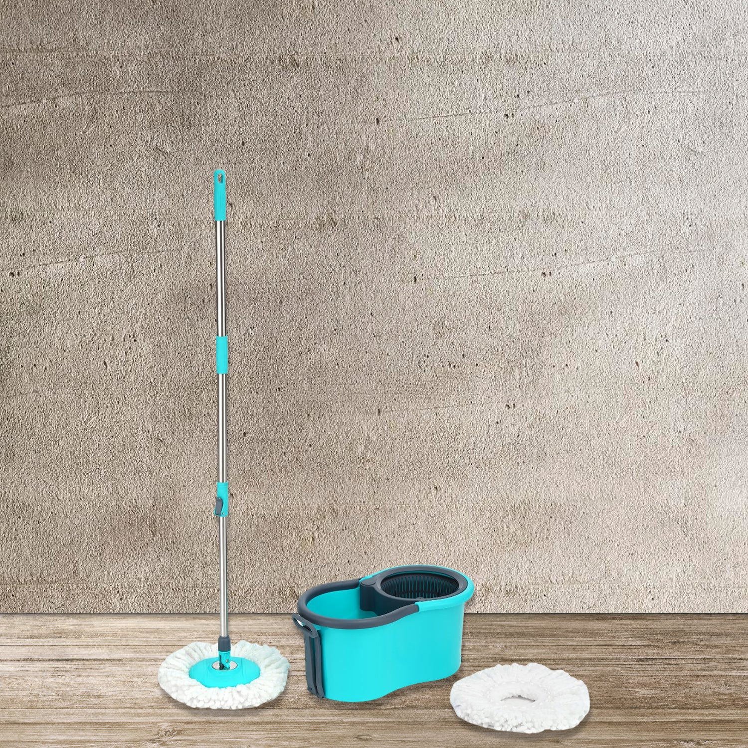 Quick Spin Mop with Plastic Bucket – Easy Wheels for Floor Cleaning