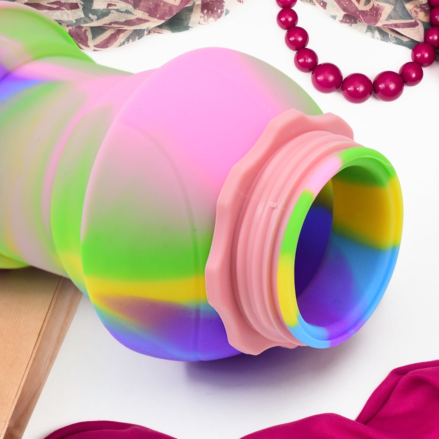 Collapsible Silicone Sports Water Bottle – 260ml, 20cm Folding