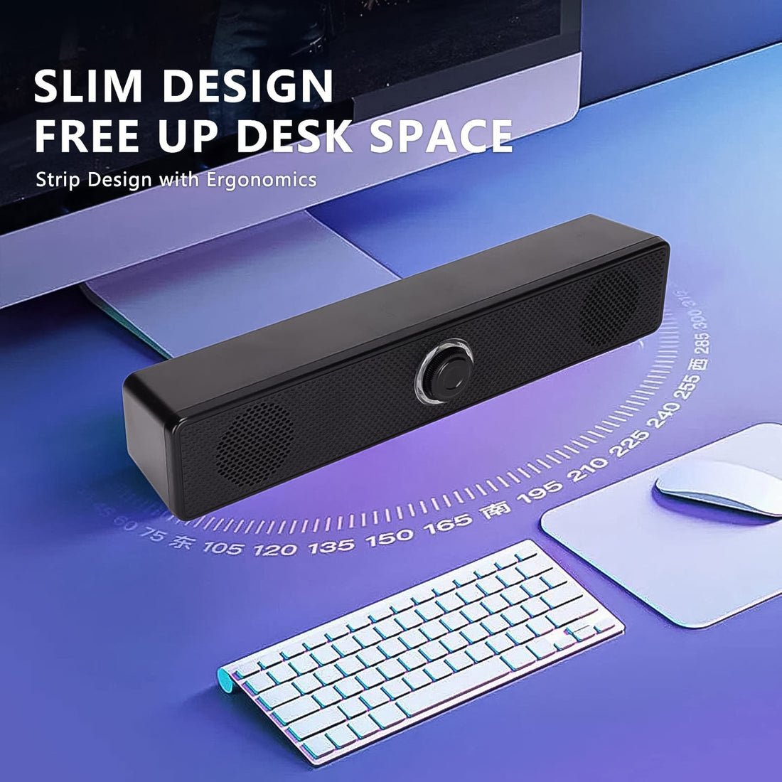 USB Powered Desktop Speaker – Wired Plug & Play Computer Speaker (1 Pc)