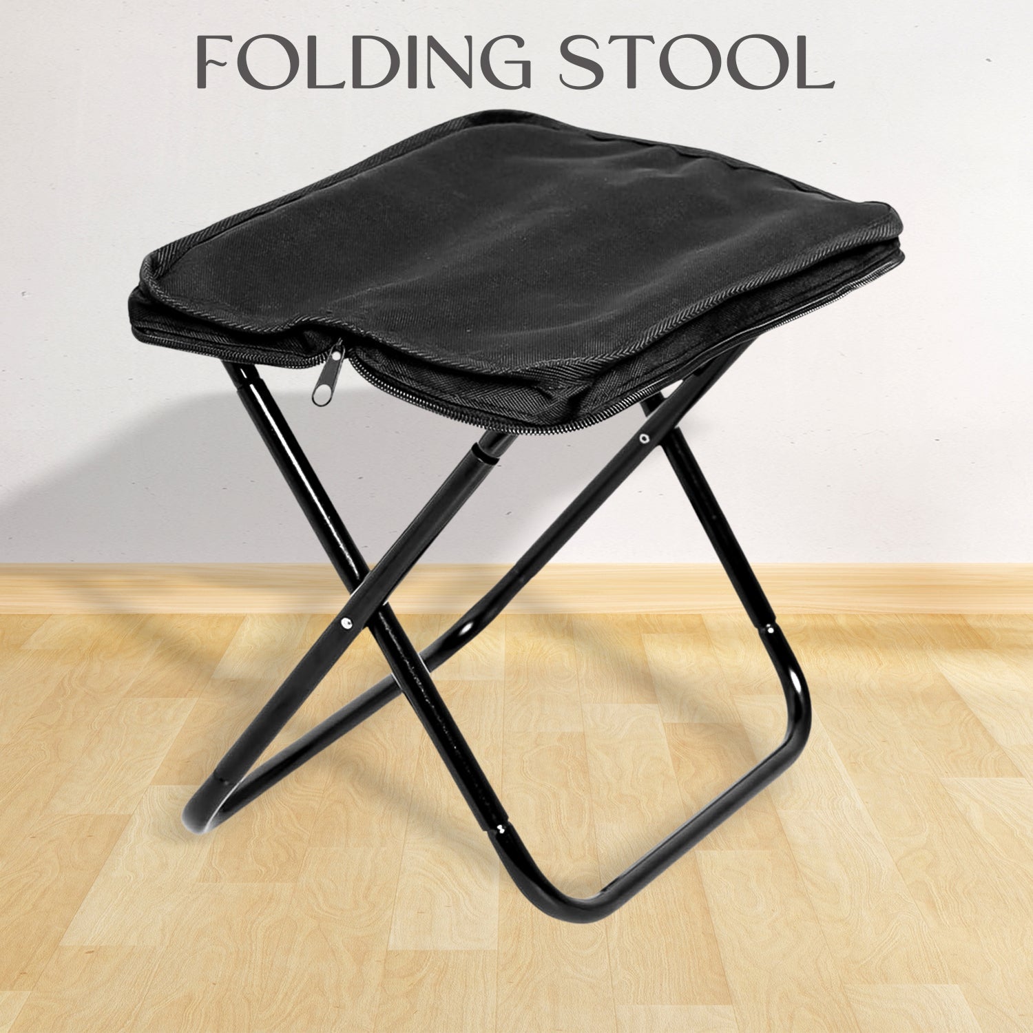Portable Folding Camping Stool - Collapsible Travel Seat (1 Pc)