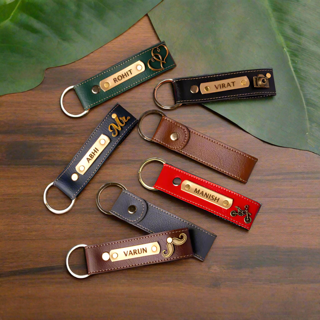 Premium Leather Hook Keychain – Stylish Car & Bike Key Holder