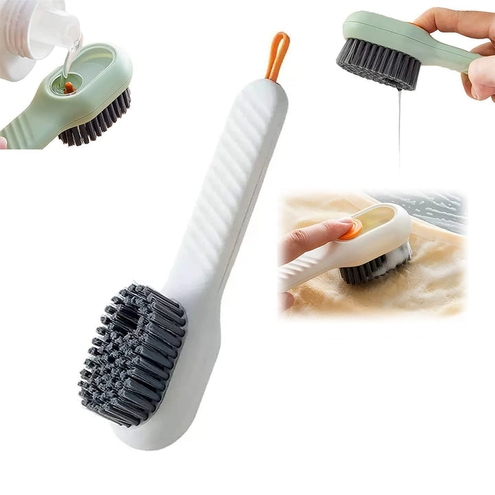 2-in-1 Cleaning Brush with Soap Dispenser – Multi-Surface Use