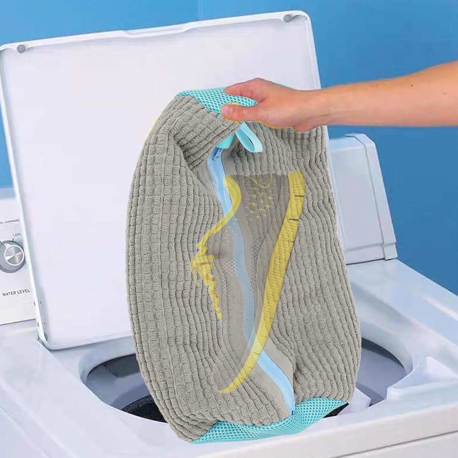 Heavy-Duty Reusable Shoe Washing Bag for Washing Machine (1 Pc)