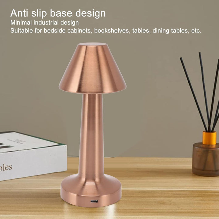 LED Touch Control Desk Lamp – 3 Colors, Dimmable, USB Rechargeable