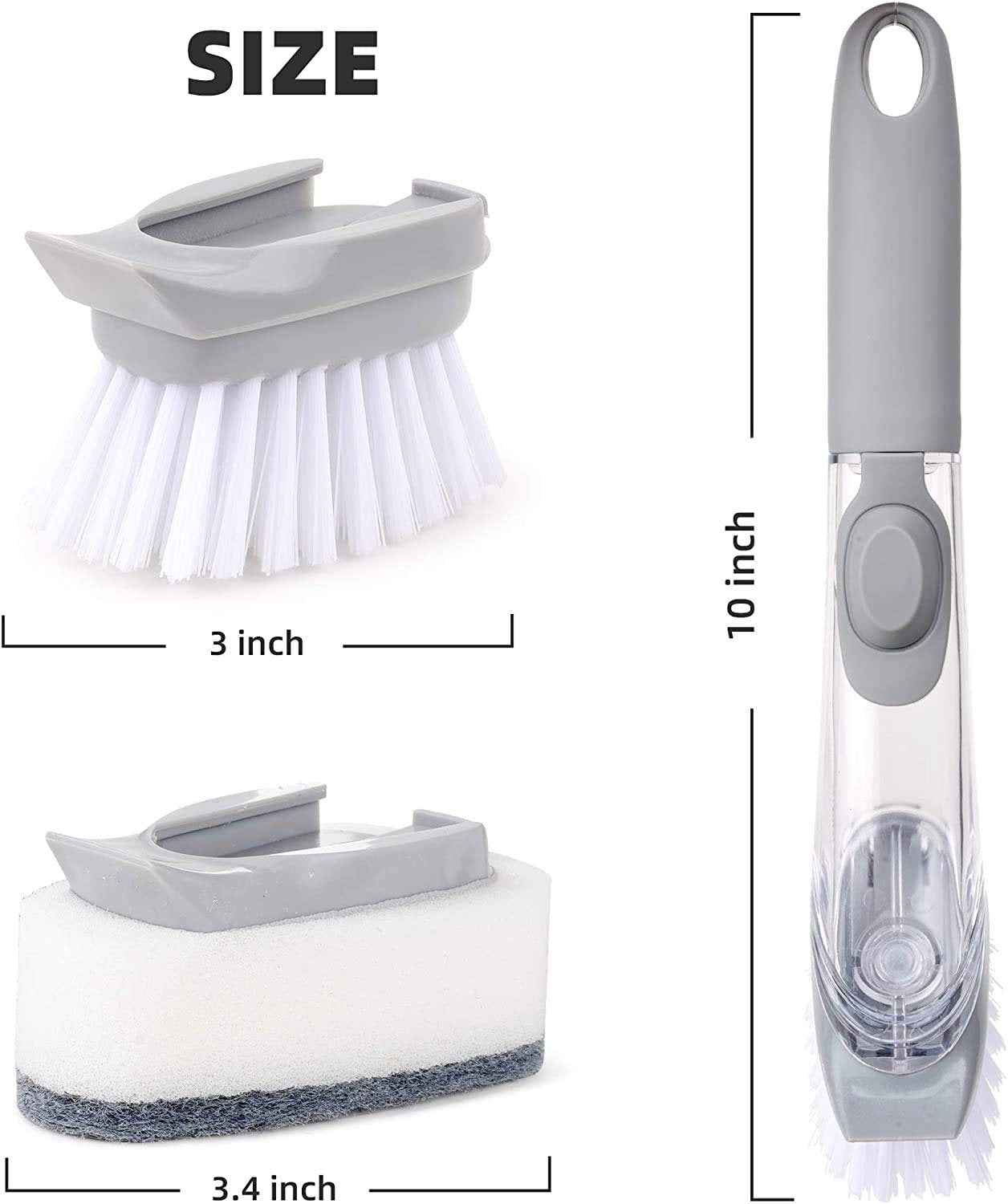 Automatic Liquid Dispenser Dish Brush Scrubber – Efficient Cleaning Tool