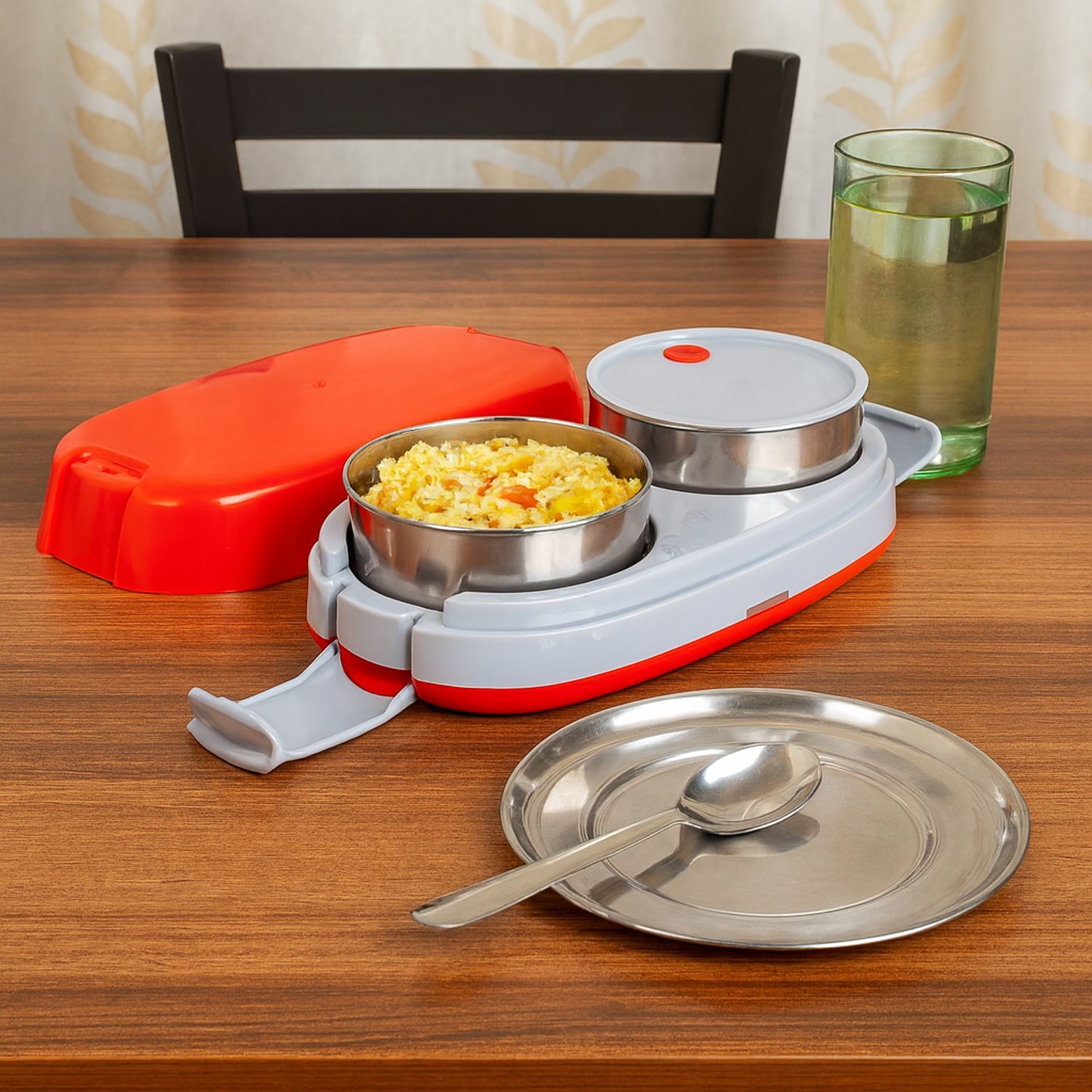 Orbit Electric Lunch Box with Dual Stainless Steel Containers