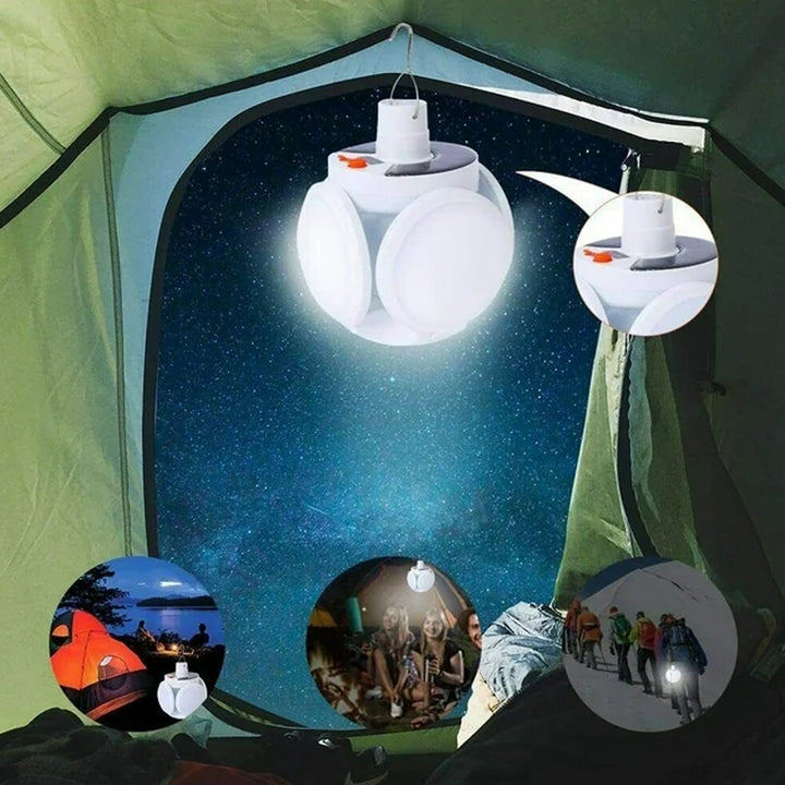 Solar LED Emergency Light Bulb – USB Rechargeable, 5 Modes, IP65 Waterproof