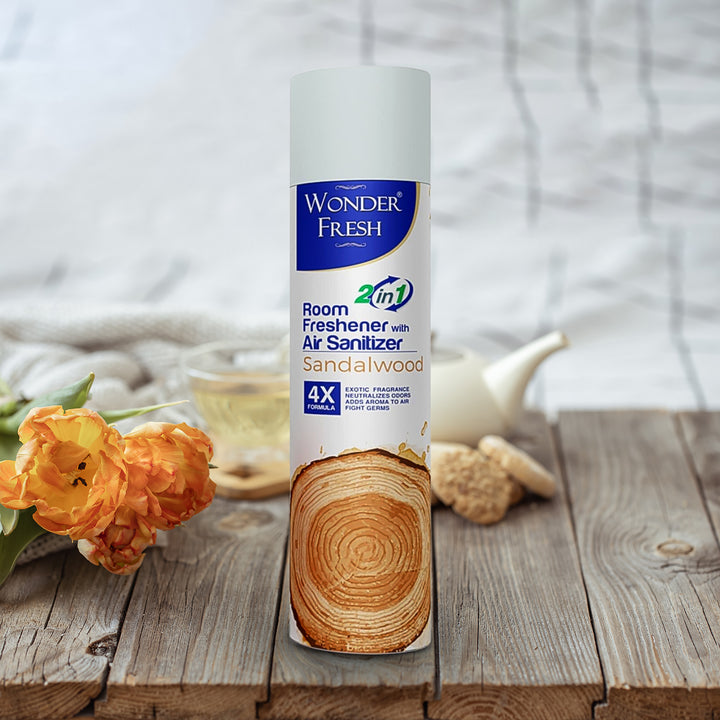 Long-Lasting Sandalwood Air Freshener Spray for Home & Office (125g)
