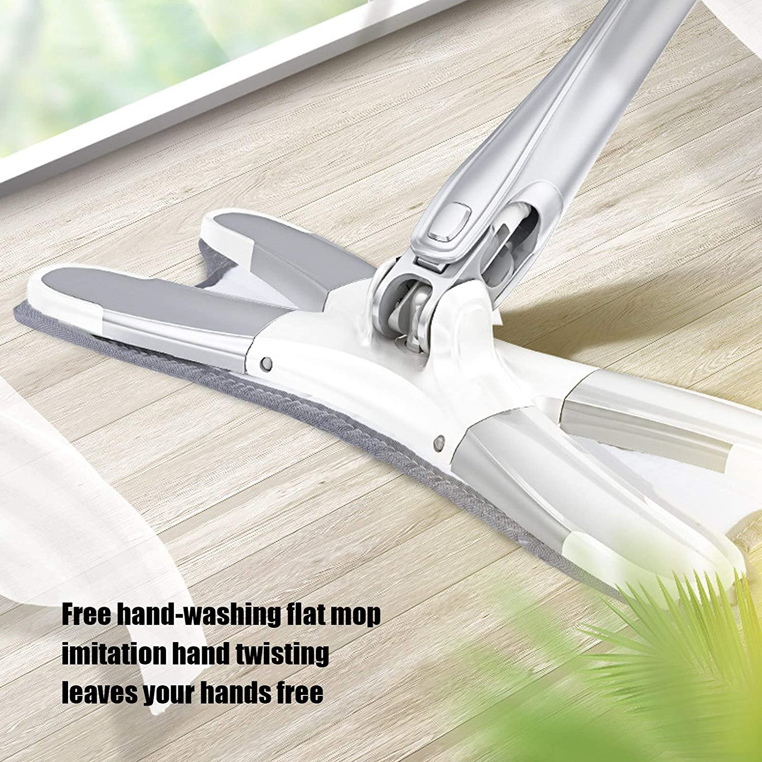 X-Shape Hands-Free Flat Mop – 360° Wet & Dry Floor Cleaner