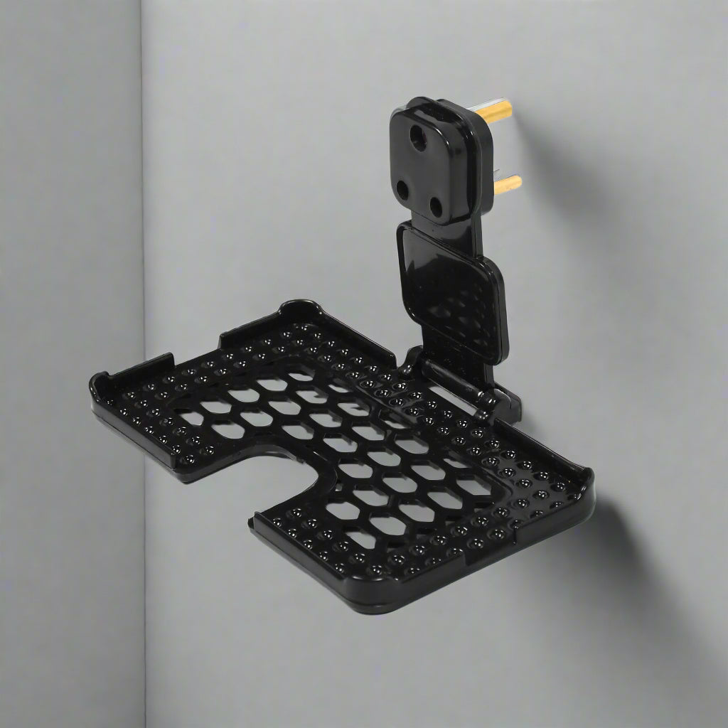 Multi-Purpose Wall Holder Stand for Charging Mobile – Fits in Socket (Black)
