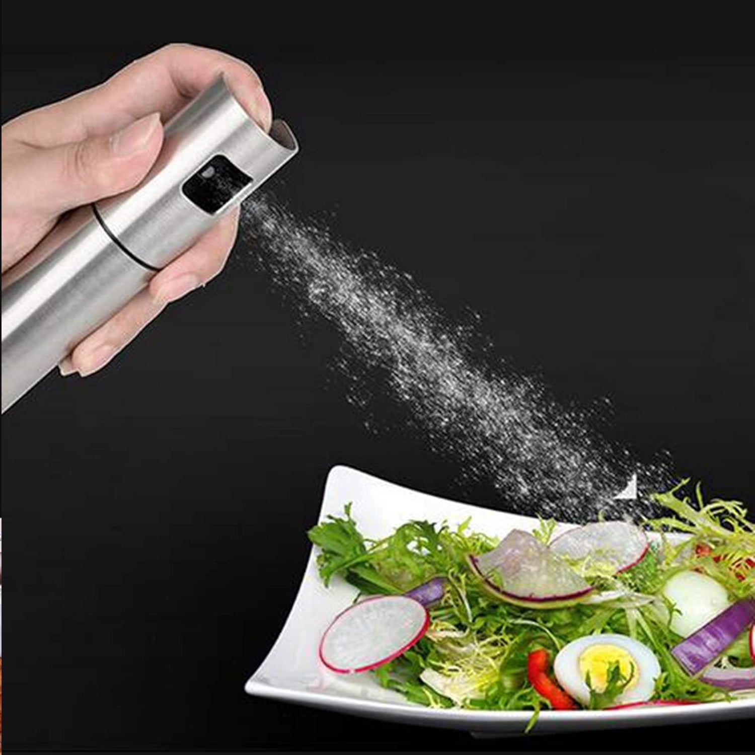 100ml Food-Grade Stainless Steel & Glass Oil Spray Bottle for Dosa