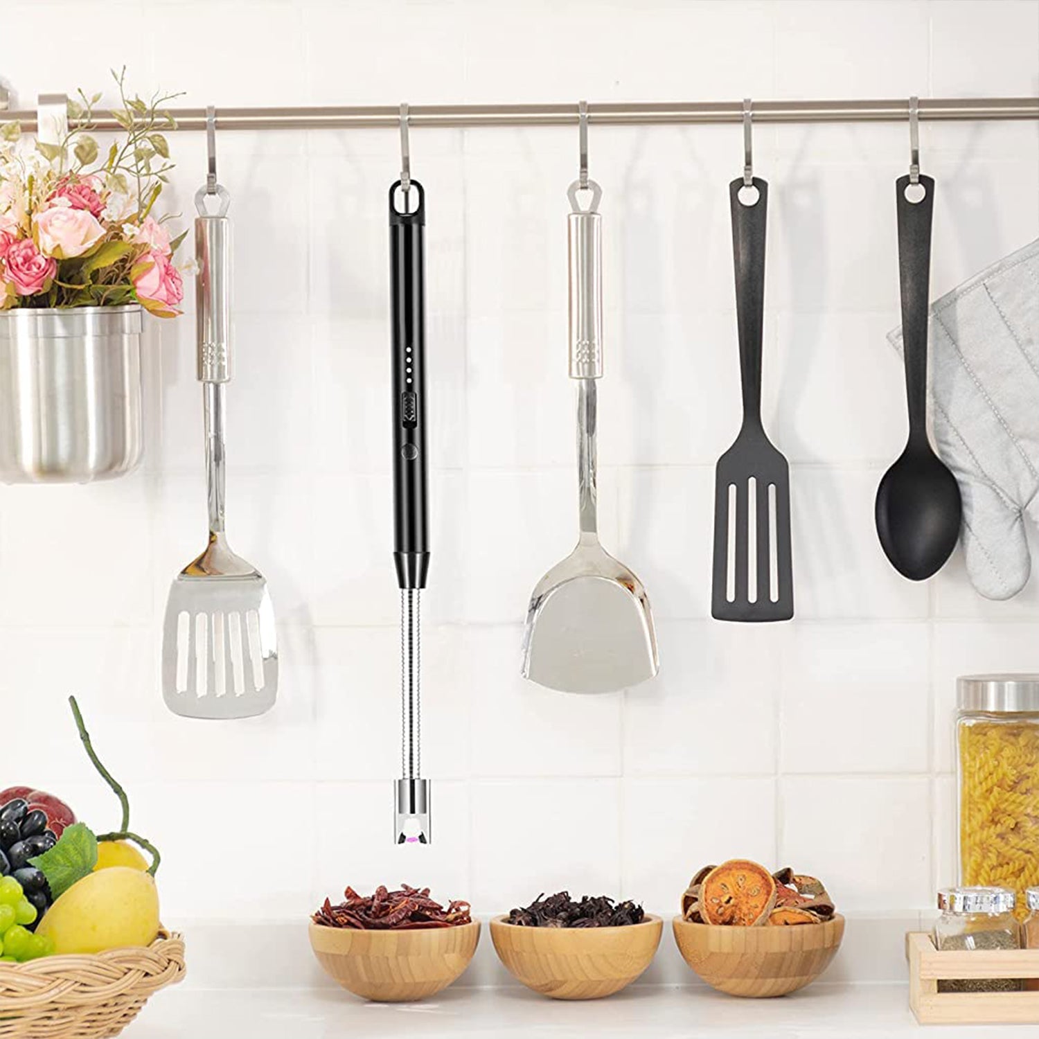 USB Rechargeable Flexible Electric Arc Lighter – Windproof & Flameless