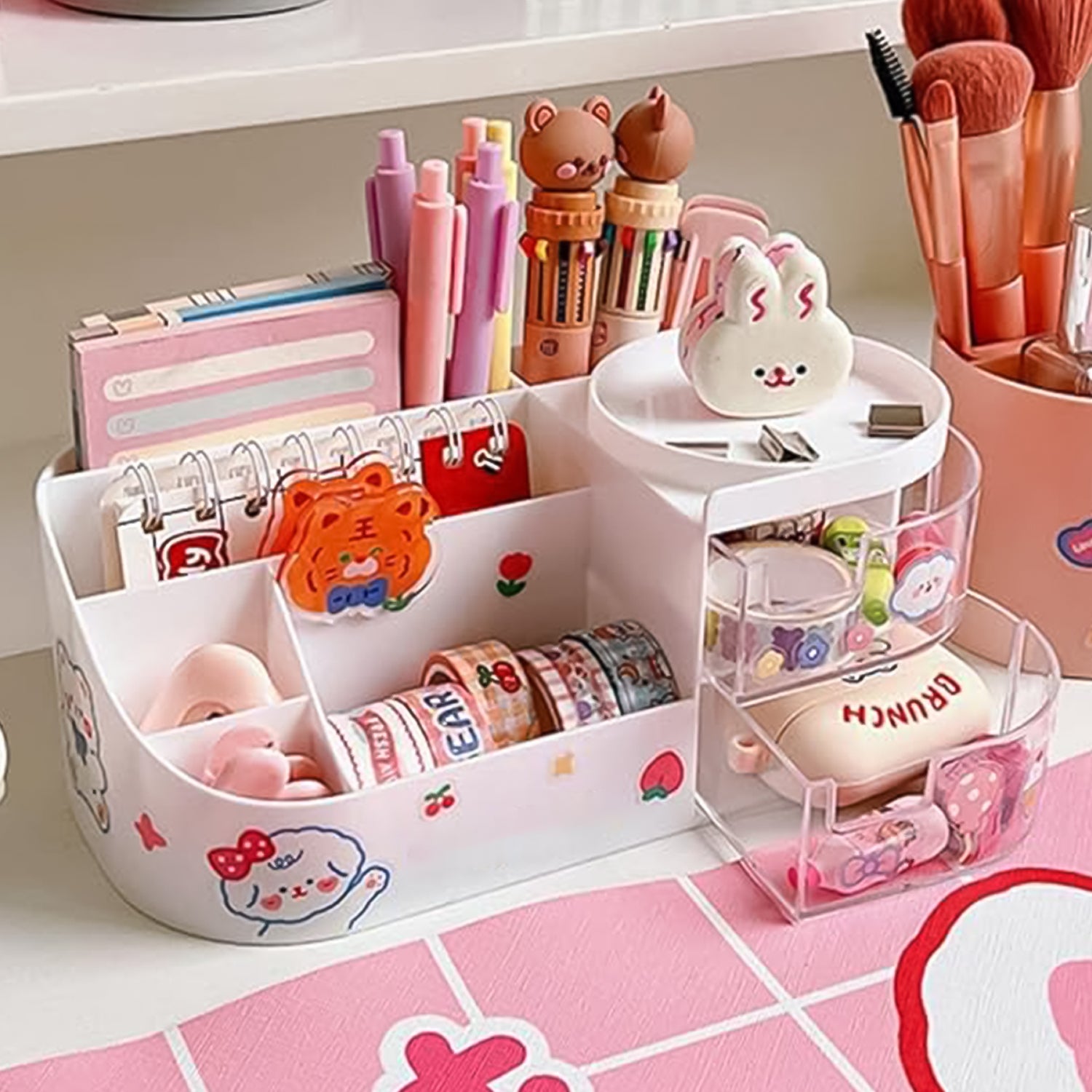 Multi-Functional Plastic Vanity Storage Box – Organizer for Makeup